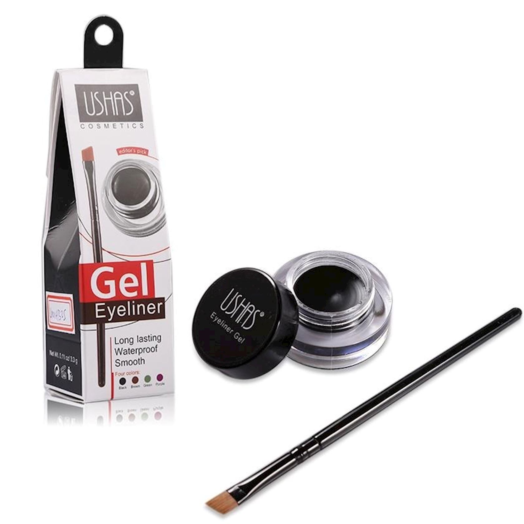Göz layneri Ushas Cosmetics Wear Gel Eyeliner Black