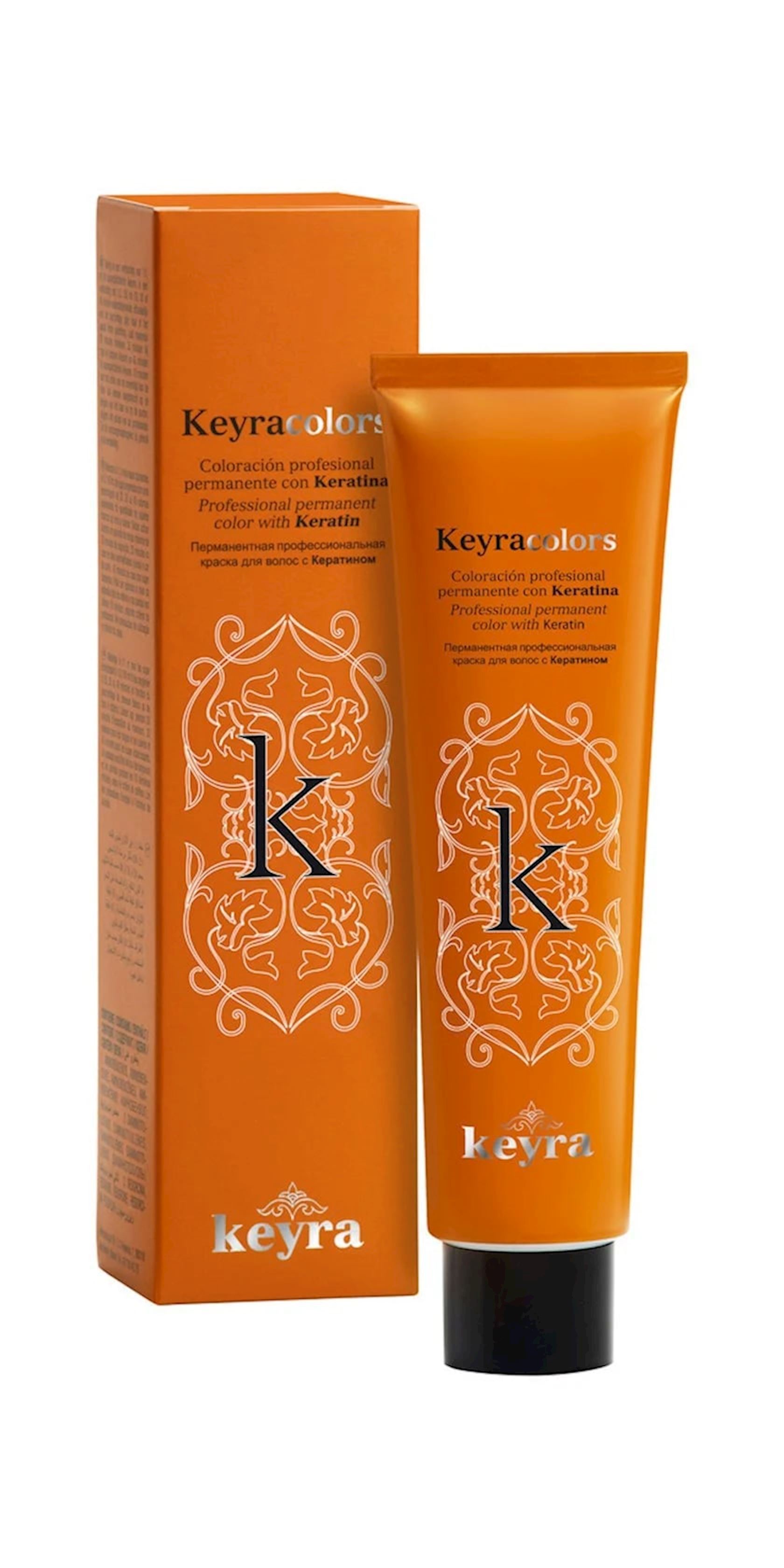Permanent professional saç boyası keratin ilə Keyra Cosmetics 9.12 Irised Ash Very Light Blonde, 100 ml